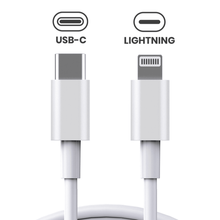 USB-C to Lightning Cable (3ft.) For iPhone / iPad (OEM Pull Grade: New)