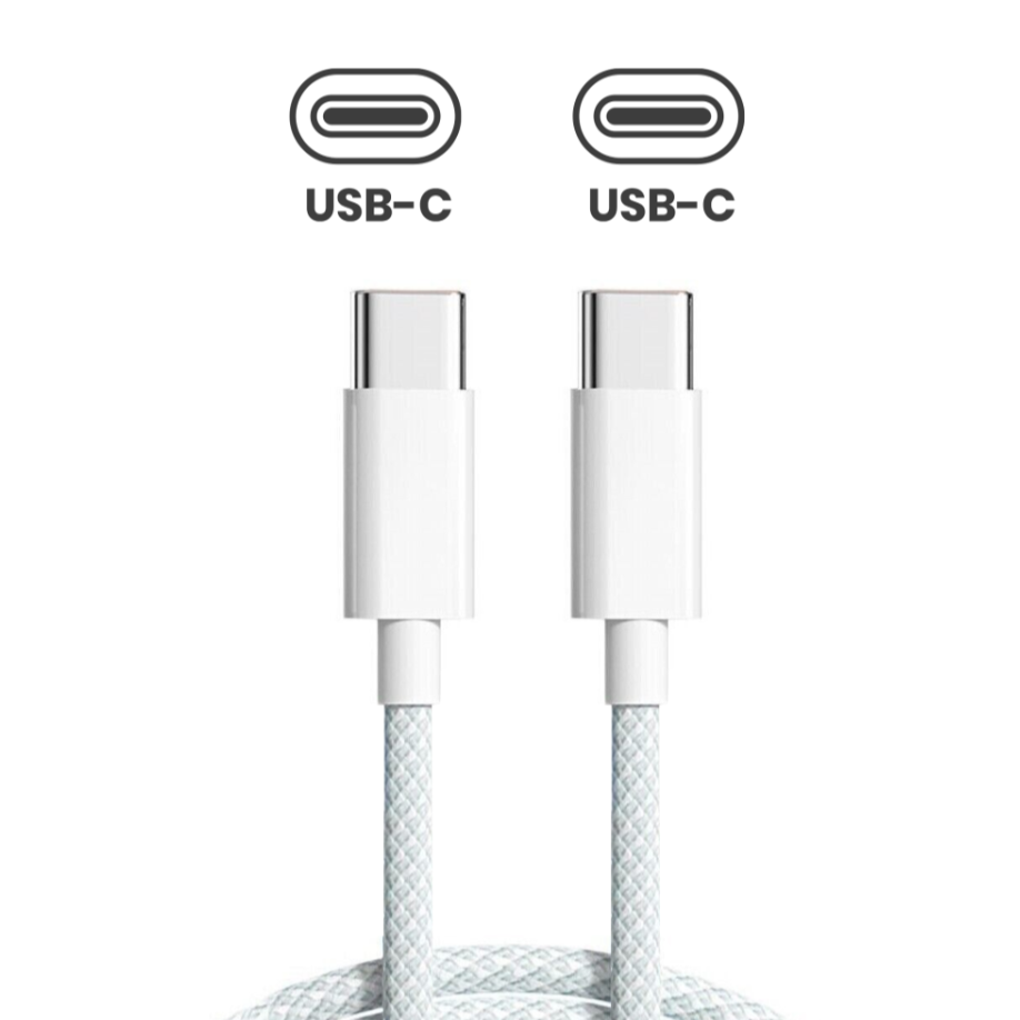 USB-C to C Braided Cable (3ft.) For iPhone / iPad (Used OEM Pull Grade: NEW)