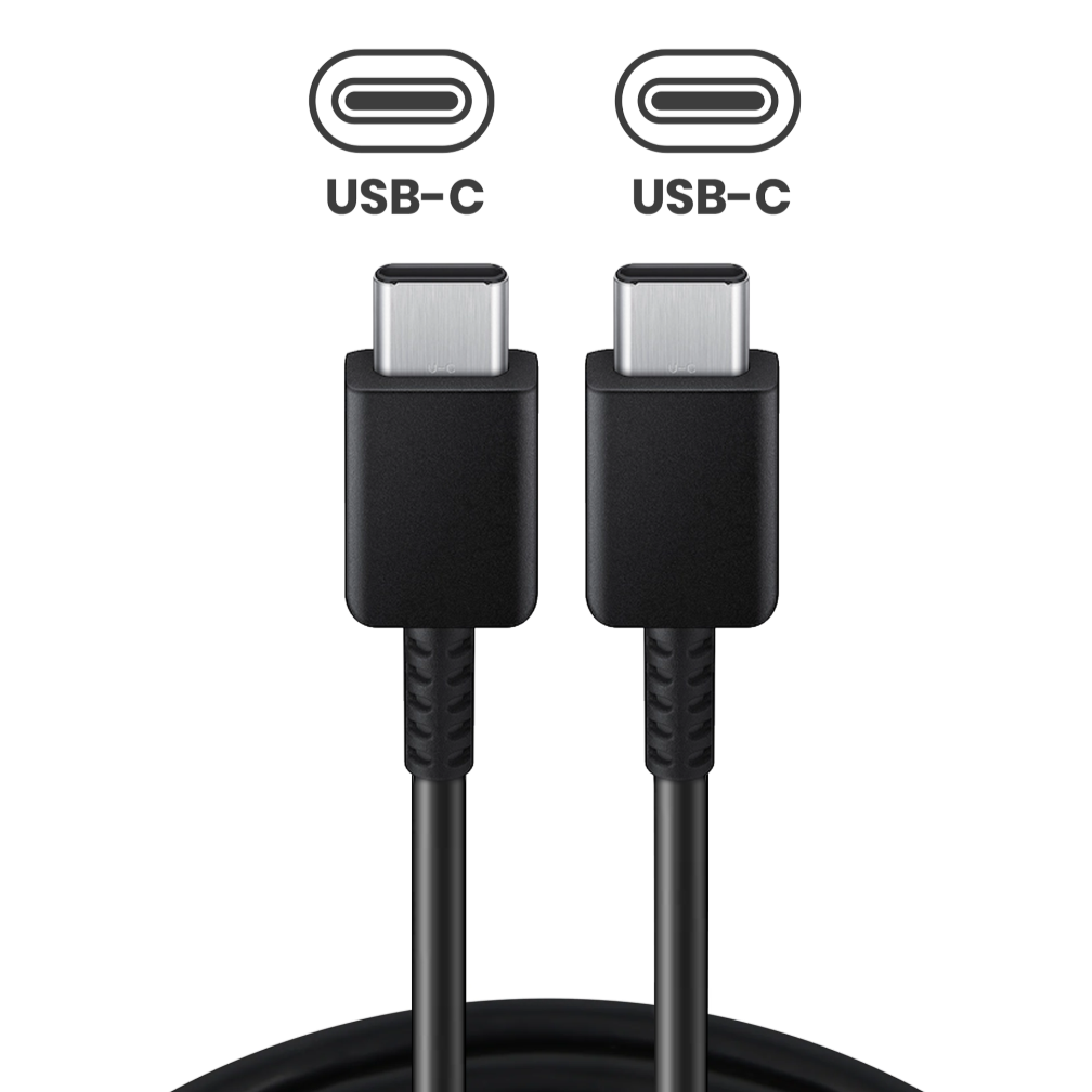 USB-C to C (3ft) Cable For Samsung (OEM Pull Grade: New) (Black)