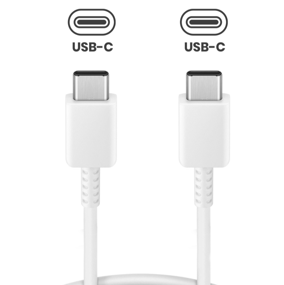 USB-C to C (3ft) Cable For Samsung (OEM Pull Grade: New) (White)
